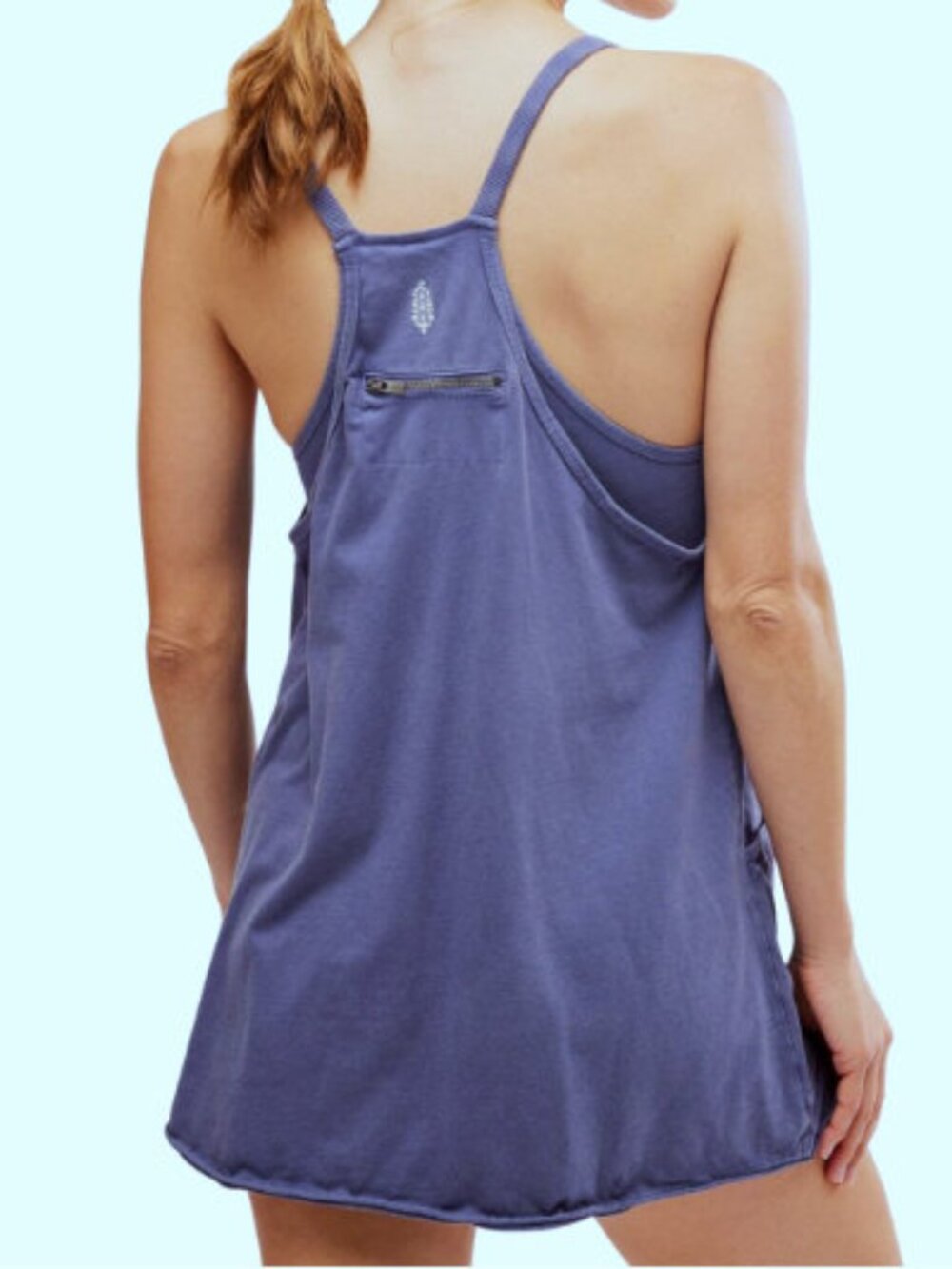 Free People Movement Hot Shot Mini Dress Blue Indigo Size XS